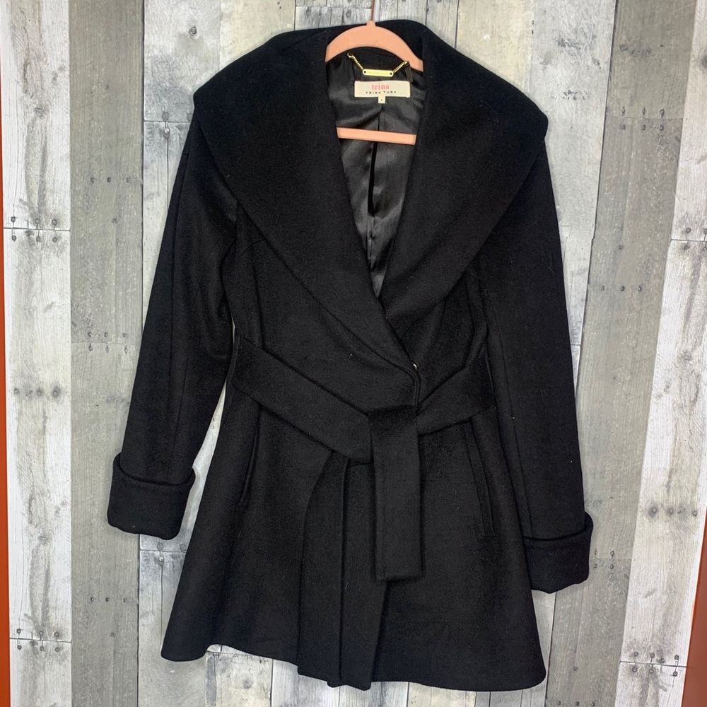 Trina Turk Ali wrap wool jacket - Picture 3 of 8